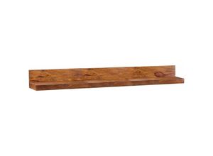 4250950235137 - Wandregal Massivholz Sheesham Holzregal Landhausstil Hängeregal Wandboard Naturprodukt Regal Größe wählbar - Finebuy