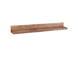 4250950235144 - Wandregal Massivholz Akazie Holzregal Landhausstil Hängeregal Wandboard Naturprodukt Regal Größe wählbar - Finebuy