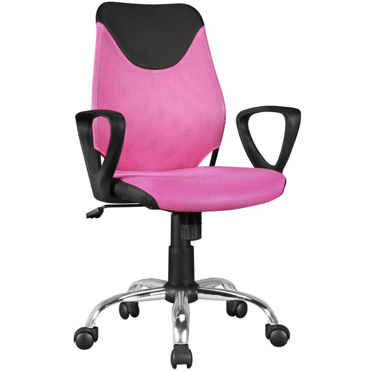 4250950239647 - Kinderdrehstuhl SPM1355 Stoff rosa Gestell silber