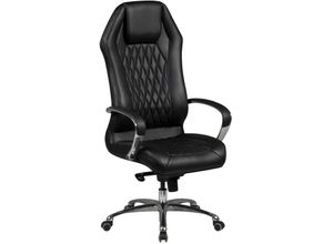 4250950241466 - Finebuy - Bürostuhl monterey Echt-Leder Schreibtischstuhl xxl Polsterung Design Chefsessel hohe Rückenlehne mit Kopfstütze Drehstuhl Drehsessel