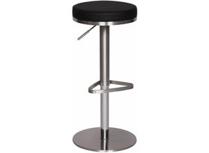 4250950247314 - Finebuy - Barhocker Edelstahl höhenverstellbare Sitzhöhe 57 - 82 cm Barstuhl Modern 360° Drehbar Tresenhocker mit Standfuß Design Bistrohocker