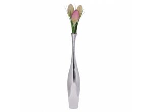 4250950254633 - Deko-Vase Design Aluminium-Dekoration Wohndeko modern Blumenvase Farbe silber Tischdeko Designvase Tischvase