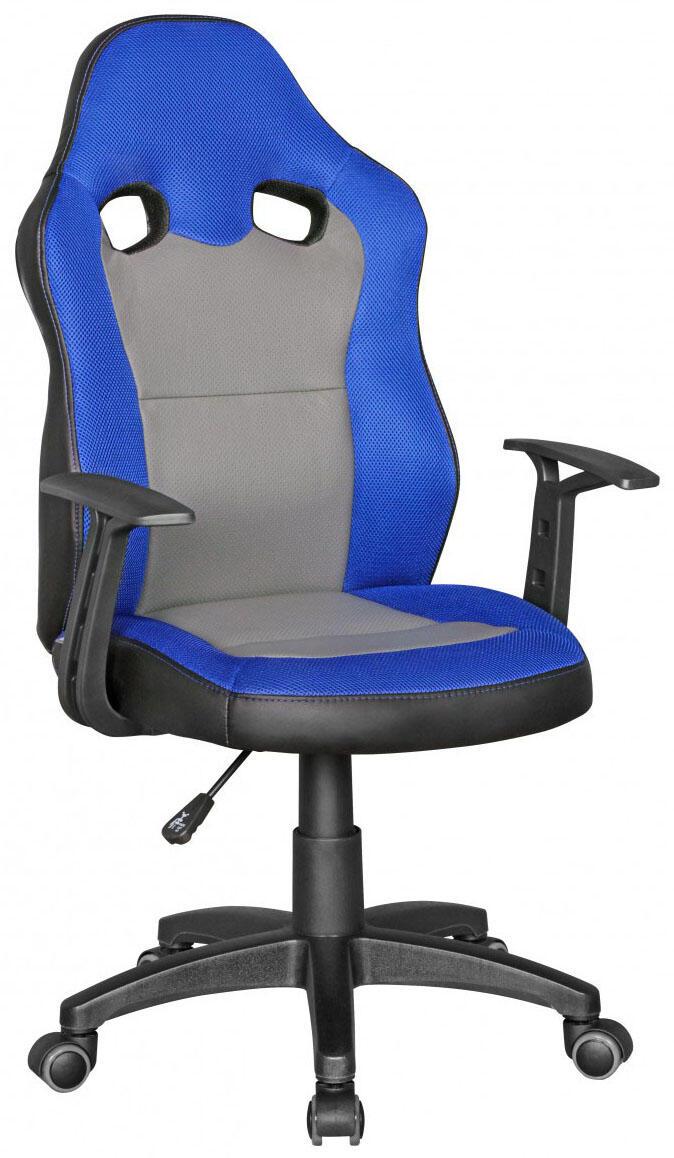 4250950255753 - Amstyle Kinderdrehstuhl SPEEDY Jugendstuhl Kinderschreibtischstuhl Drehstuhl ergonomisch - blau grau