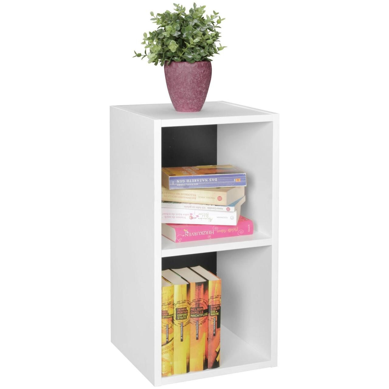 4250950261303 - WOHNLING Bücherregal weiß schwarz 300 x 300 x 600 cm