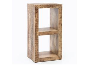 4250950266858 - Finebuy - Kleines Standregal 45 x 35 x 90 cm Abstellregal Mango Massiv-Holz Ablagetisch Telefontisch Diele Flur Gang Klein Steh-Regal Bodenregal