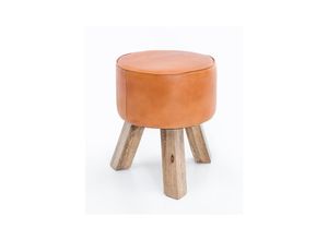 4250950266988 - FineBuy Sitzhocker FB45553 Holz 37x45x37 cm Modern Design Hocker mit Leder