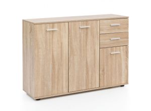 4250950269538 - WOHNLING Kommode WL5288 sonoma-eiche 3 Fachböden 1070 x 350 x 790 cm