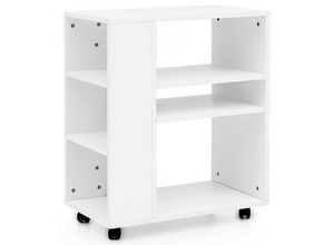 4250950277021 - Regal (LBH 60x35x75 cm) LBH 60x35x75 cm weiß Standregal Bücherregal Bücherregal Schuhregal Wohnling