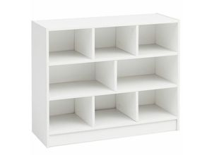 4250950288386 - Bücherregal 80x685x295 cm Regal Standregal modern Flurregal Schuhregal schmal Holzregal mit Fächern Ablageregal Abstellraum