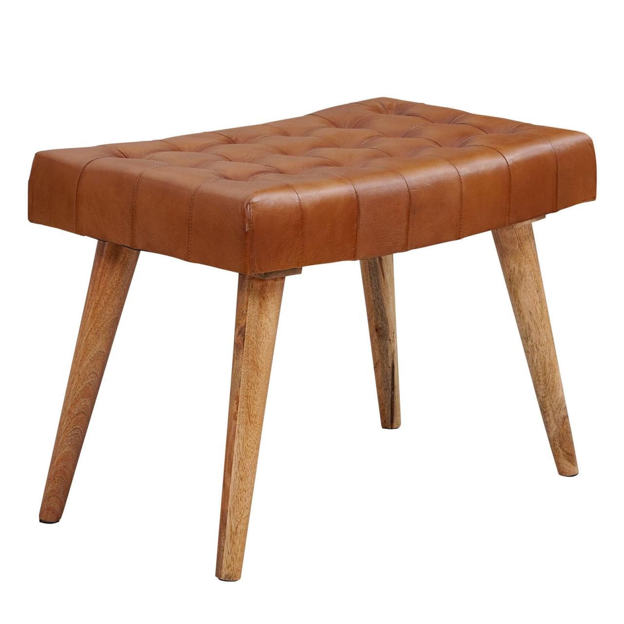4250950291027 - WOHNLING Hocker WL6012 braun Leder