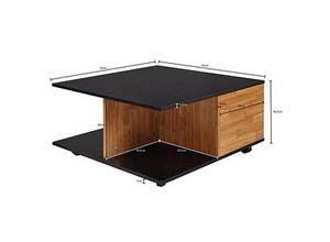 4250950292321 - WOHNLING Couchtisch Holz braun 700 x 700 x 360 cm