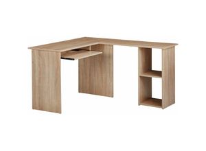 4250950296466 - Finebuy - Design Schreibtischkombination 140 x 755 x 120 cm  Schreibtisch mit Regal Arbeitszimmer Home Office Tisch Büro Modern