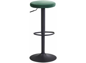 4250950299054 - Barhocker Samt Hocker ohne Lehne 58 - 79 cm Küchenhocker Stoff   Metall 100kg Design Barstuhl Tresenhocker Drehbar Bistrohocker