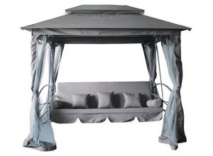 4250952339574 - Home & Garden Hollywoodschaukel mit Bett Funktion + Pavillon Ascending Gart