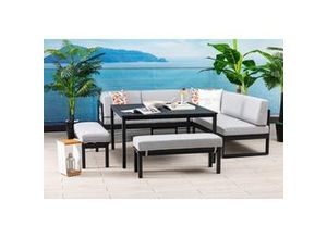 4250952343762 - Gardissimo VEGAS XL Alu Ecklounge Gartenmöbel Gruppe anthrazit grau