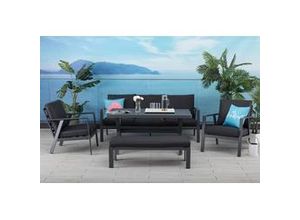 4250952343823 - Gardissimo MERIDA Alu Lounge Set Gartenmöbel Sitzgruppe grau