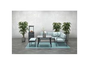 4250952344349 - WELLINGTON Alu Ecklounge Gartenmöbel Gruppe carbon mint grey