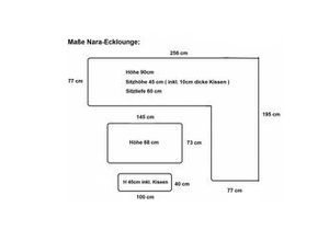 4250952345339 - Gardissimo NARA Ecklounge Gartenmöbel Sitzgruppe Holzoptik grau rechts