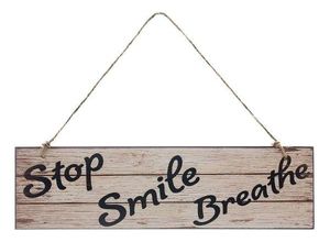 4250965940293 - Holzschild Stop Smile Breathe