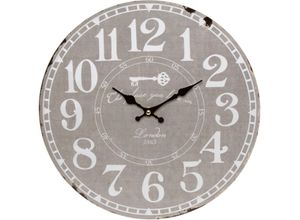 4250965945311 - Myflair Möbel & Accessoires Wanduhr »London« (rund Ø 338 cm dekorativ in Küche & Wohnzimmer) grau