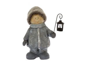 4250965957161 - Weihnachtsfigur MYFLAIR MÖBEL & ACCESSOIRES Junge mit Laterne Weihnachtsdeko aussen Dekofiguren Gr H 51 cm grau (grau beige) Figur Weihnachtsdekoration Weihnachtsfigur Weihnachtsengel Weihnachtsfiguren Dekofiguren