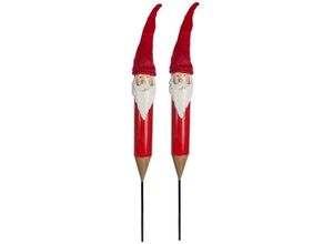 4250965962349 - Gartenstecker MYFLAIR MÖBEL & ACCESSOIRES Weihnachtsdeko rot aussen Gr 5800 cm rot Weihnachtsdeko Außen Weihnachtsmann Motiv Höhe ca 58 cm