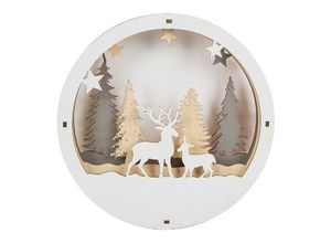 4250965965876 - Myflair Möbel & Accessoires Weihnachtsszene »Weihnachtsdeko« Winterszenerie mit LED Beleuchtung Höhe ca 29 cm weiß