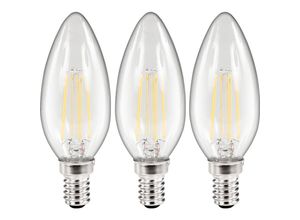 4250967316270 - Mcshine - led Filament Set 3x Kerzenlampe E14 36W 360lm warmweiß klar