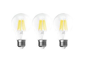 4250967319165 - Mcshine - led Filament Set 3x Glühlampe E27 8W 1055lm warmweiß klar