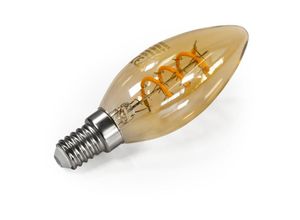 4250967325005 - Mcshine - led Filament Kerzenlampe Retro E14 2W 150lm warmweiß goldenes Glas