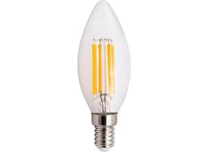 4250967331433 - Mcshine - led Filament Kerzenlampe Filed E14 6W 820 lm warmweiß klar