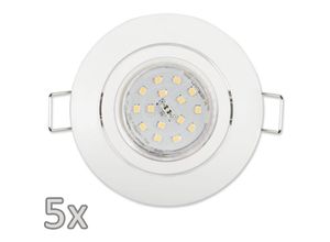 4250967336759 - Einbauleuchten-Set McShine 5xRahmen 5xLED-Strahler GU10 5W 500lmschwenkbar