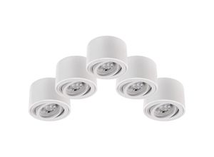 4250967341609 - Mcshine - LED-Aufbauleuchte 5W 400Lumen 3000K ØxH 80x50mm 5er-Pack