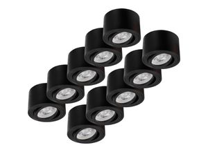 4250967341630 - Mcshine - LED-Aufbauleuchte 5W 400Lumen 3000K ØxH 80x50mm schwarz 10er-Pack