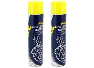 4250977549514 - Mannol® 2x Bremsenreiniger 600 ml Montage Cleaner Metall- Teilereiniger Montagereiniger Entfetter