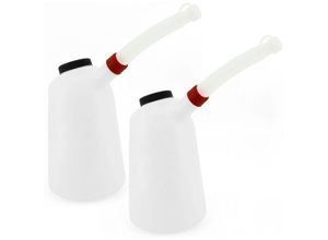 4250977555423 - Yato - 2x Ölkanne 3 Liter Set Behälter flexibler Ausgießer Füllkanne Kunststoff Weiß