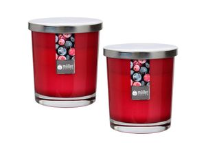 4250977568751 - Maxi Duft-Kerzenglas Windlicht 110 95 mm mit Deckel 2er Set versch Aromen Wild Berries