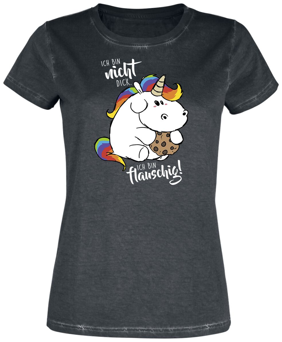 4250979859048 - Ich bin nicht dick Ich bin flauschig! T-Shirt multicolor in XXL