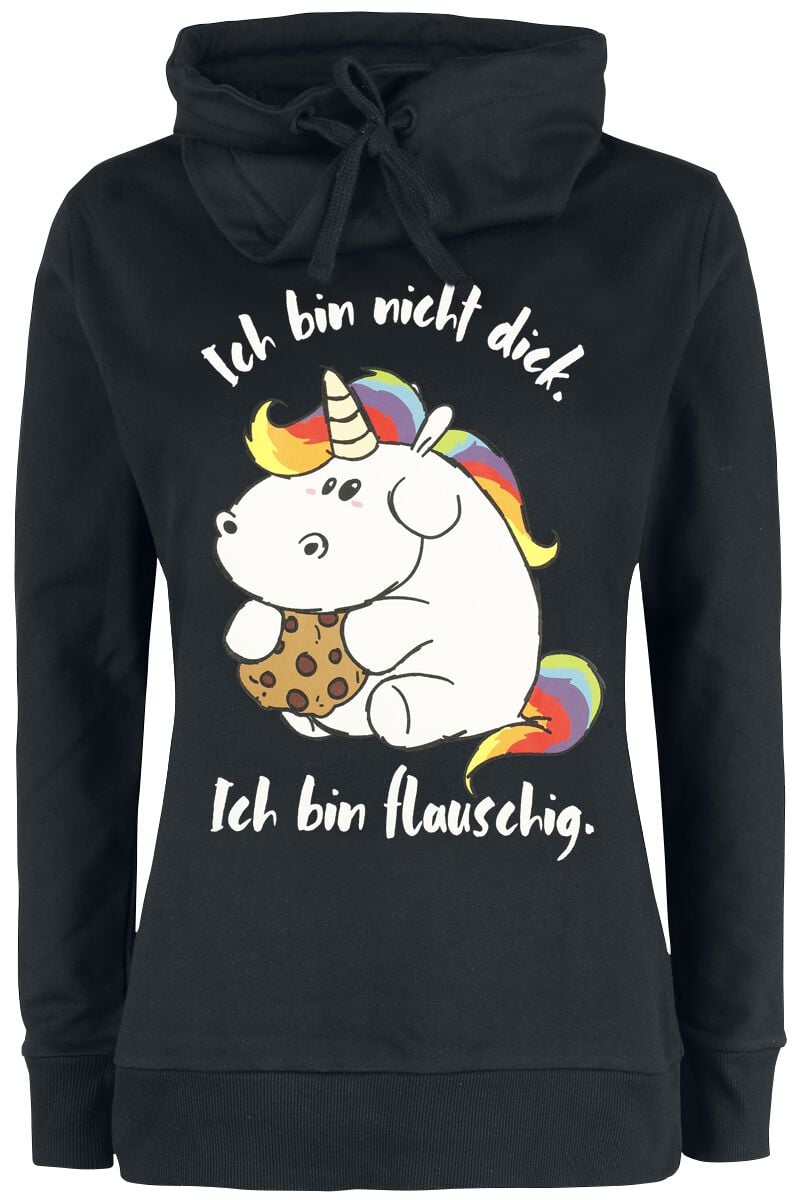 4250979861799 - Ich bin nicht dick Ich bin flauschig Sweatshirt schwarz in S