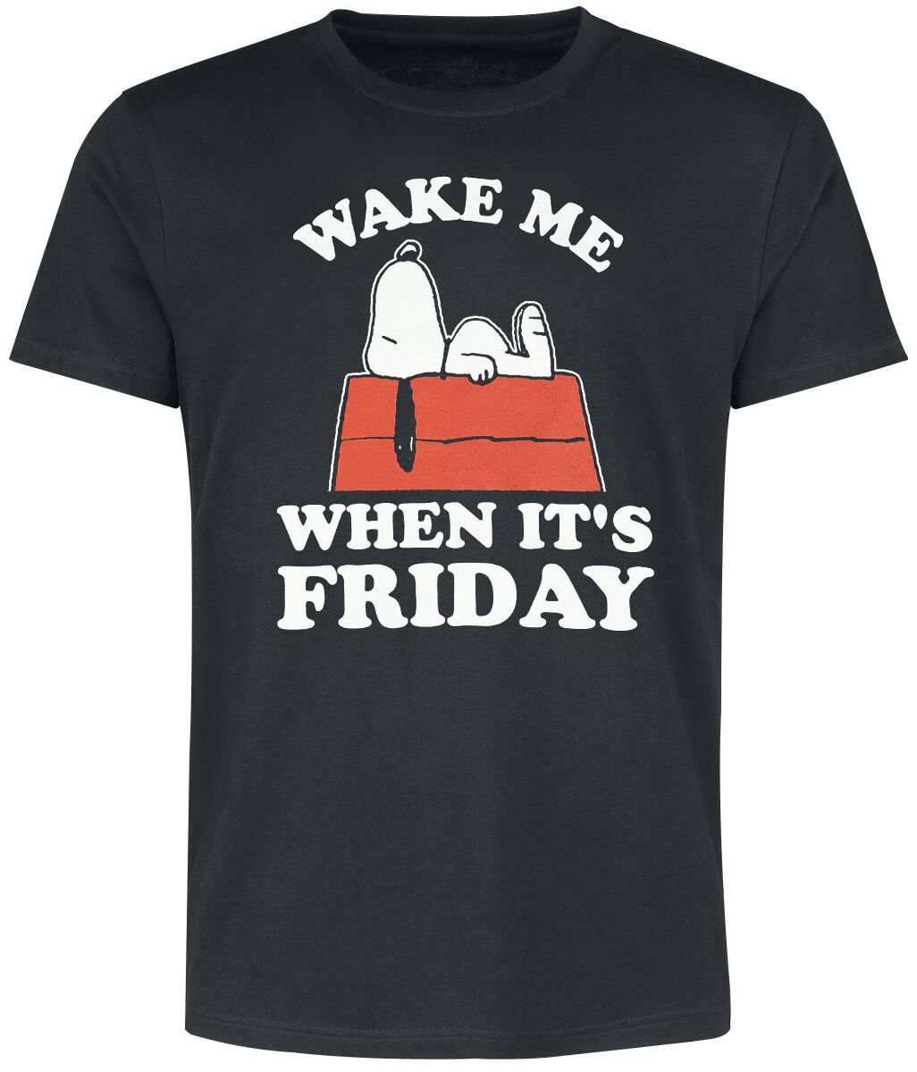 4250979866084 - Snoopy - Wake Me When It´s Friday T-Shirt schwarz in M