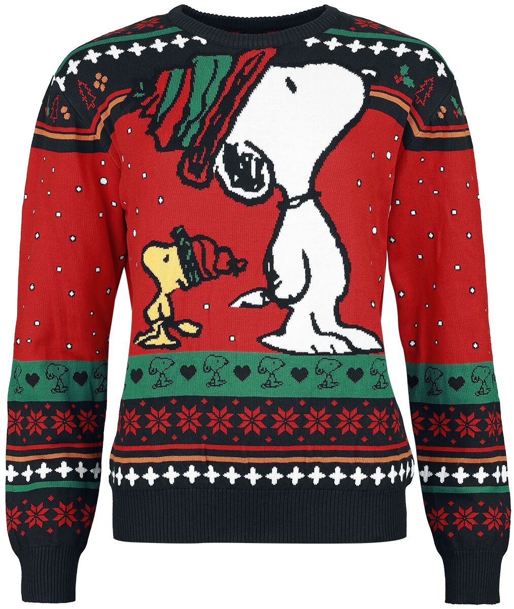 4250979866817 - Snoopy And Woodstock Weihnachtspullover multicolor in M