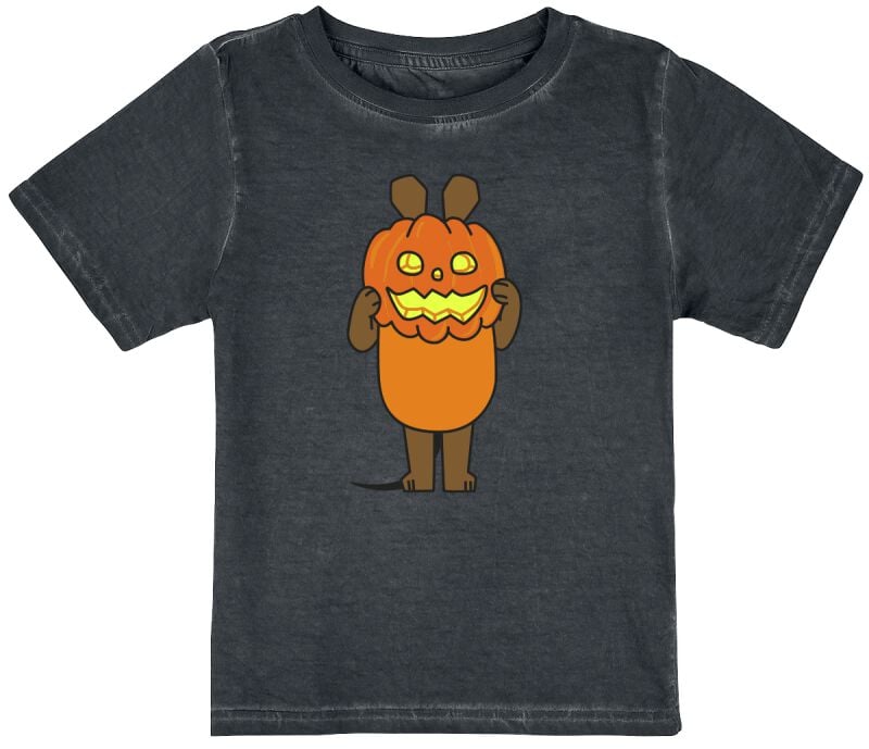 4250979872108 - Die Maus - Halloween - Kürbis - Leuchtet im Dunkeln T-Shirt multicolor in 98