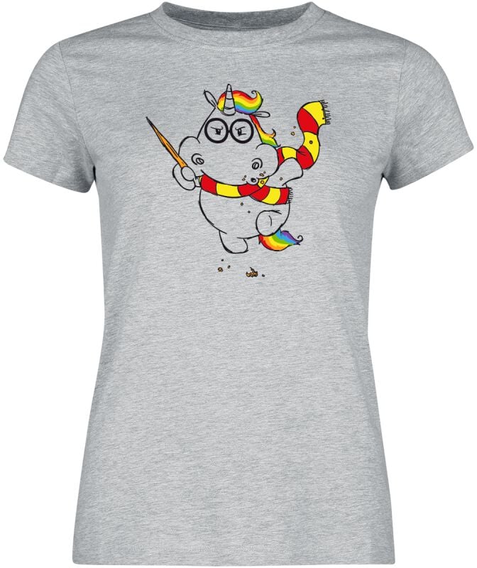 4250979872207 - Grummeleinhorn - Magic T-Shirt grau meliert in XL