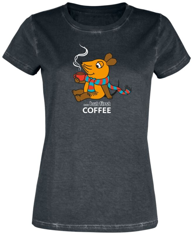4250979872252 - Die Maus -  But First Coffee T-Shirt multicolor in L