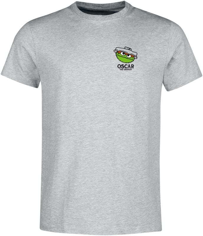 4250979872504 - Oscar - Druck auf der Vorder- und Rückseite T-Shirt grau meliert in XL