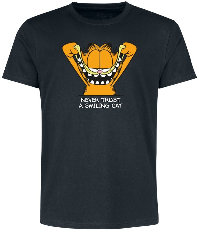 4250979872931 - Never Trust A Smiling Cat T-Shirt schwarz in S