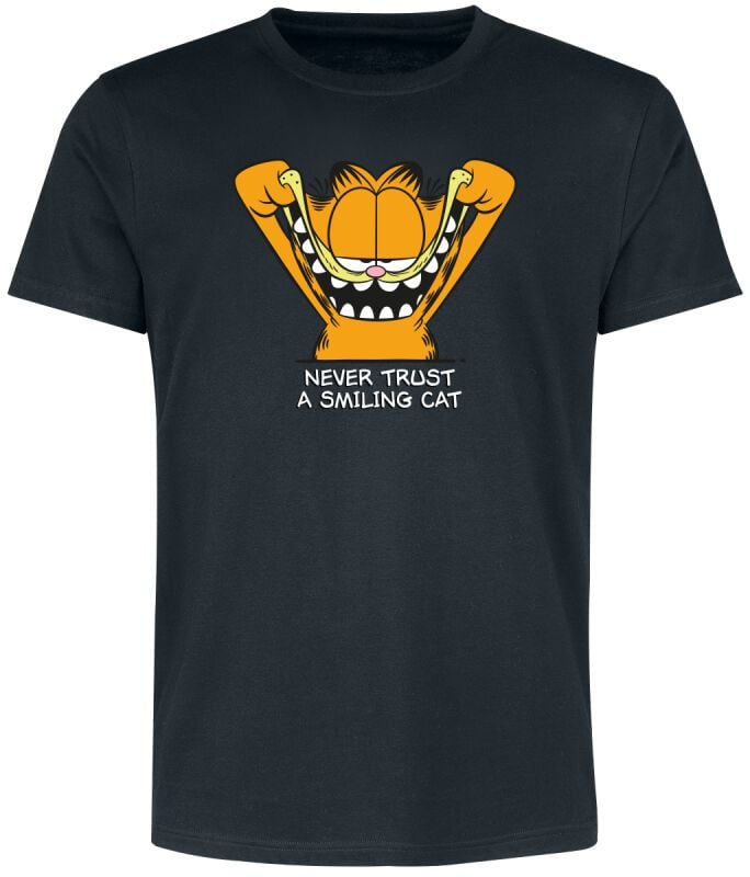 4250979872955 - Never Trust A Smiling Cat T-Shirt schwarz in L 4250979872955 - Never Trust A Smiling Cat T-Shirt schwarz in L