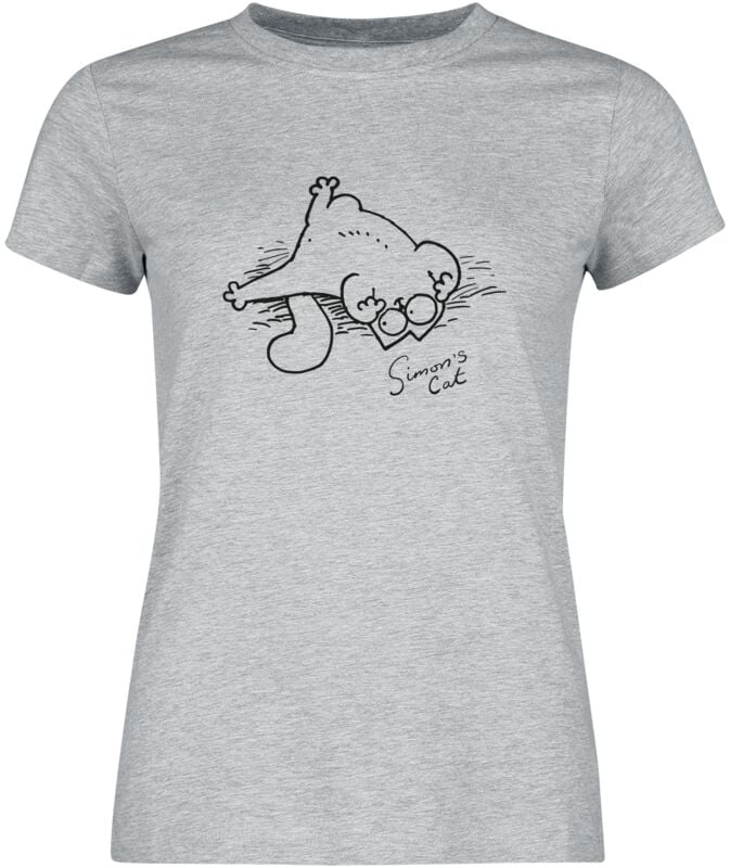 4250979874652 - Simons Cat Simon´s Cat T-Shirt grau meliert in 3XL 4250979874652 - Simons Cat Simon´s Cat T-Shirt grau meliert in 3XL