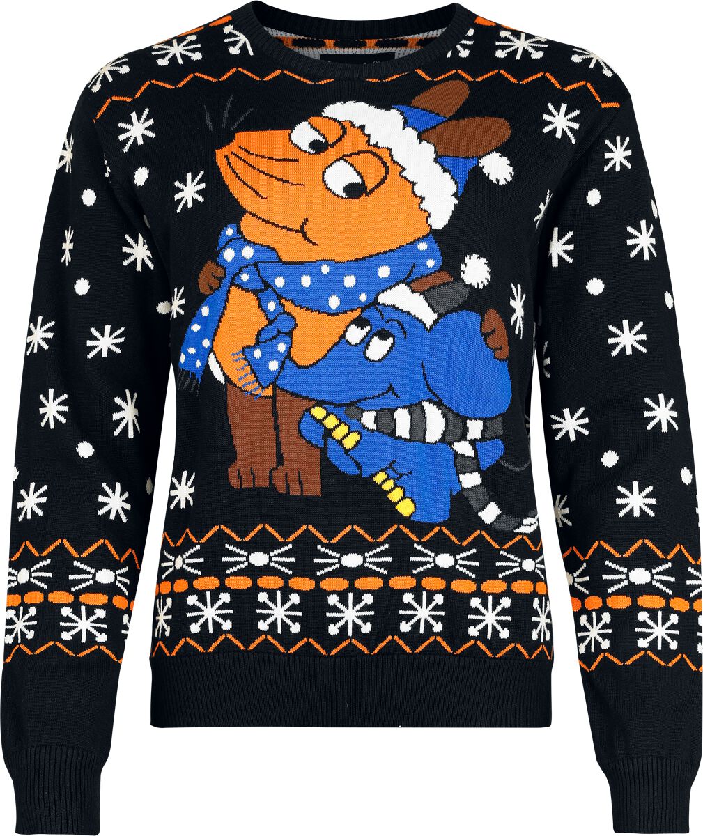 4250979876007 - Maus und Elefant Weihnachtspullover multicolor in S 4250979876007 - Maus und Elefant Weihnachtspullover multicolor in S