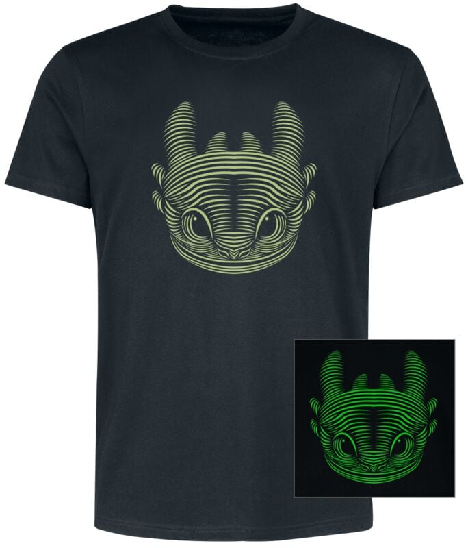 4250979878346 - Ohnezahn - Leuchtet im Dunkeln T-Shirt schwarz in XL